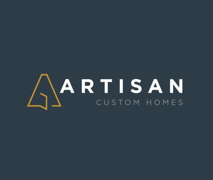 A logo for artisan custom homes, designed for branding purposes and web design.