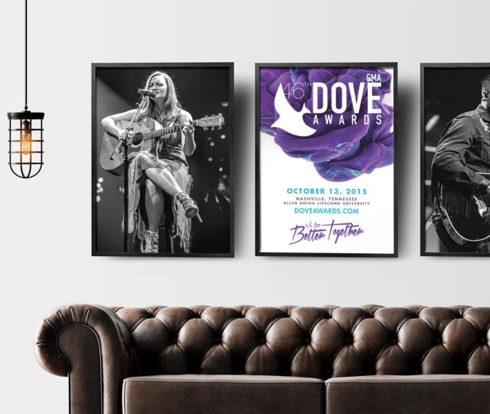 This dove concert poster showcases the brand's unique aesthetic and highlights their commitment to captivating web design and branding.