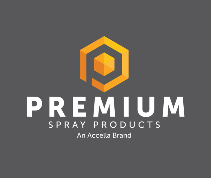Premium spray products brand logo.
